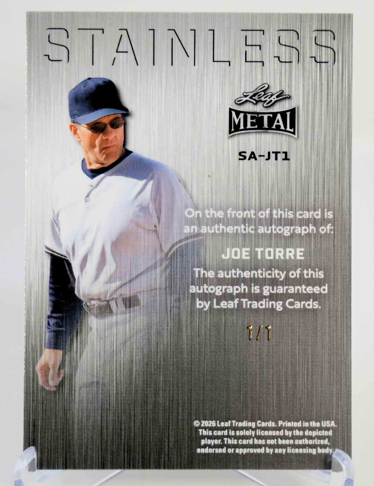 Torre, Joe - Signed 1/1 Leaf