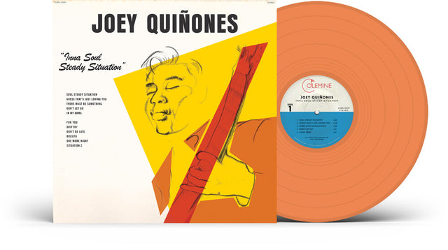 Vinyl record with orange disc and colorful cover featuring Joey Quinones' name and artwork.