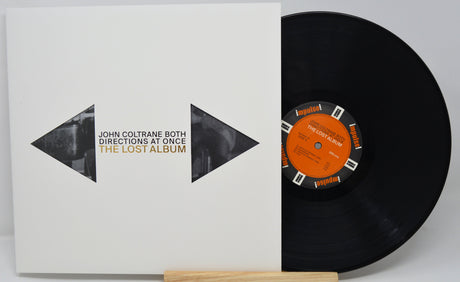 Front cover and vinyl record of John Coltrane Both Directions At Once The Lost Album with title