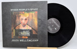 Front cover of John Mellencamp's 'Other People's Stuff' vinyl LP with painted mugshot artwork