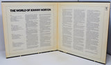 Open book titled 'The World of Johnny Horton' on a white background