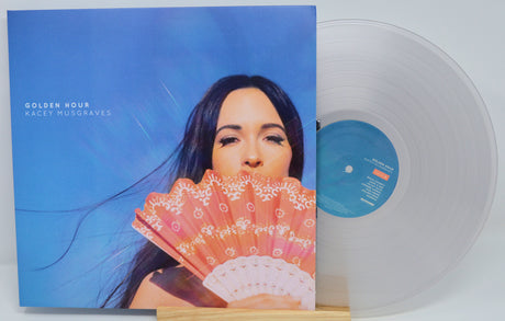 Golden Hour album cover featuring Kacey Musgraves with clear vinyl record