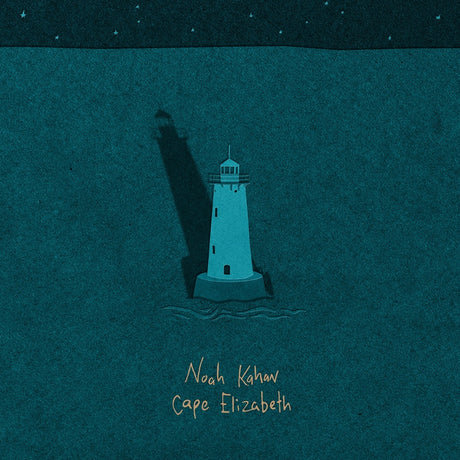 Lighthouse illustration on a teal background with 'Noah Kahan Cape Elizabeth' text.