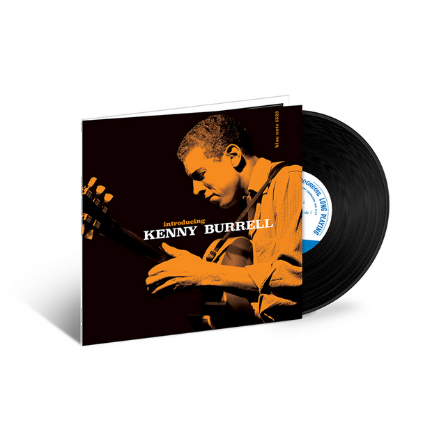 Vinyl record and cover featuring a musician with 'Introducing Kenny Burrell' text.