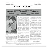 Album cover with Kenny Burrell and band members, featuring text and a black and white photo of a man playing guitar.