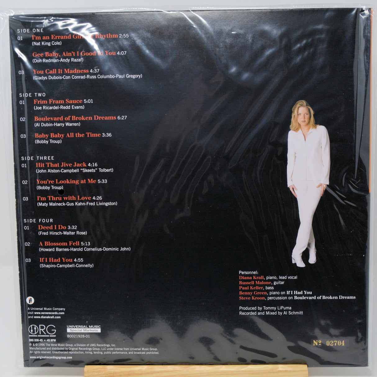 Back cover of a CD case for the album 'An Eternal Journey' by BT Had This, photographed through a protective plastic sleeve. The black cover features the tracklist, credits, and a photo of a woman in white standing on the right side.