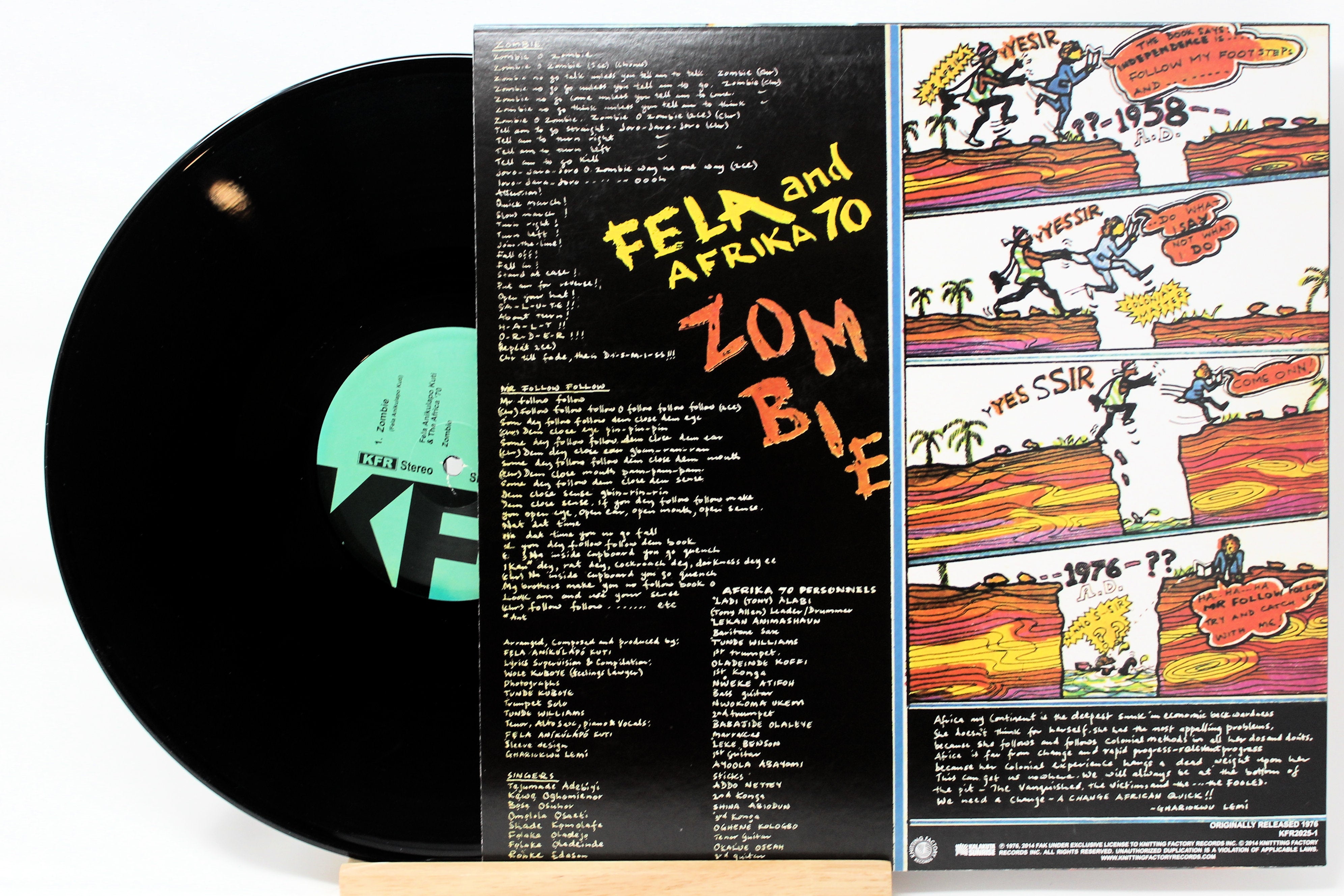 Fela Kuti and Afrika 70 - Zombie. Vinyl Record Album LP