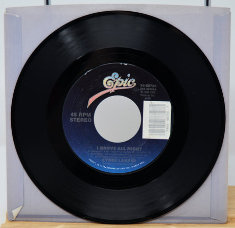 Vinyl record with Epic label on a white background