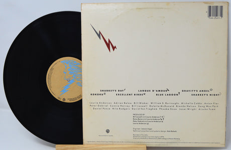 Vinyl record with cover displaying tracklist and artwork
