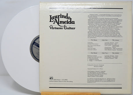 Vinyl record 'Vinyl Record and Back Cover' with a white gray label