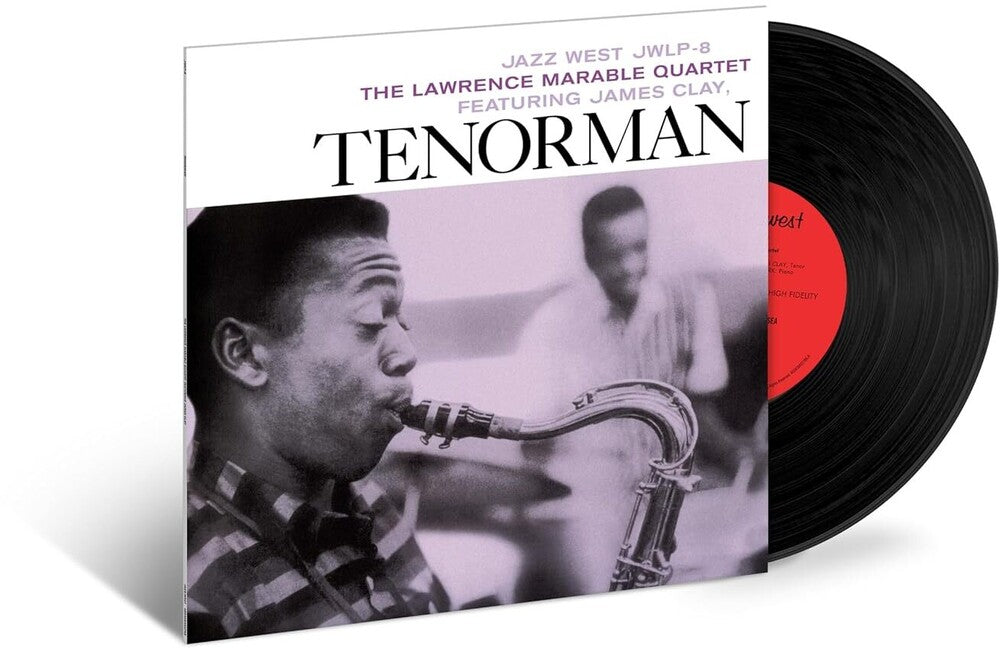 Vinyl record with cover featuring a jazz musician playing a saxophone, titled 'Tenorman'.