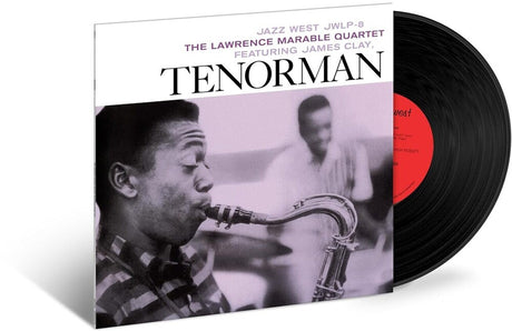 Vinyl record with cover featuring a jazz musician playing a saxophone, titled 'Tenorman'.