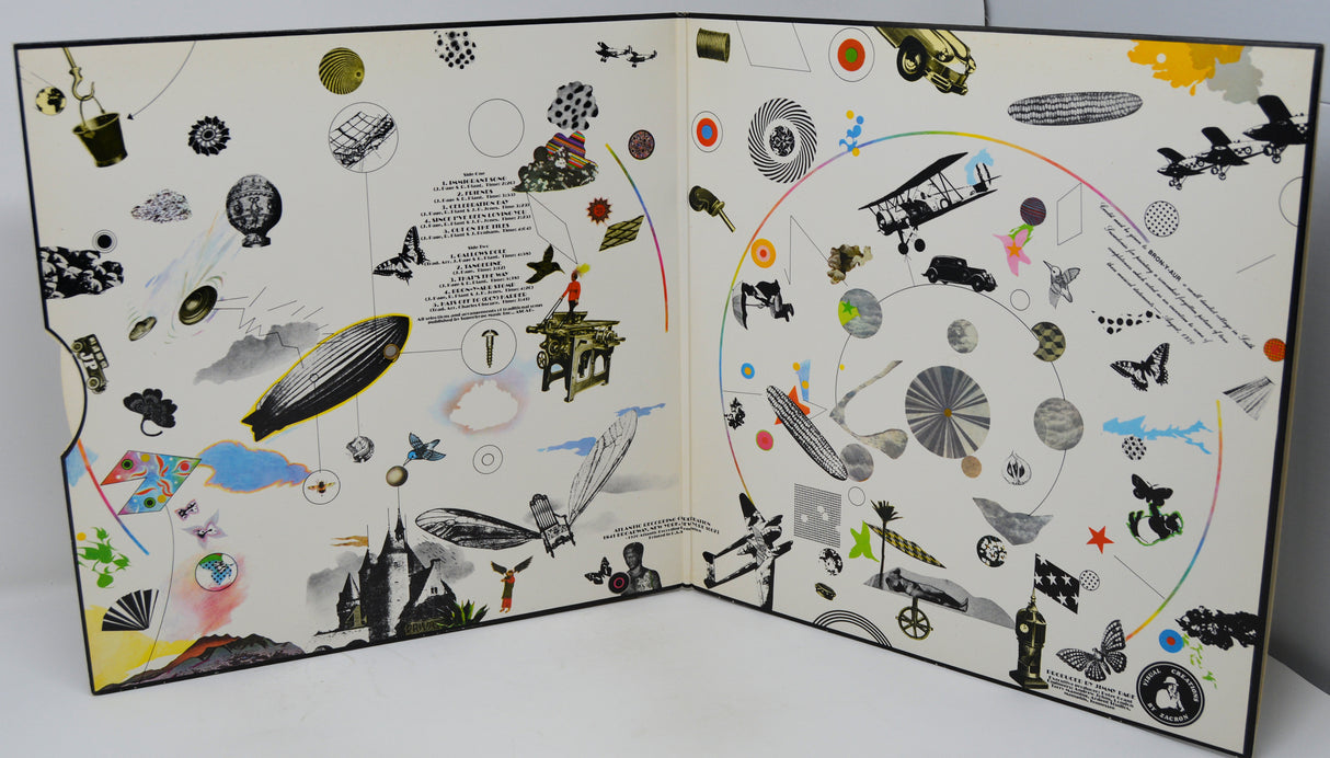 Open book with illustrated pages on a white background