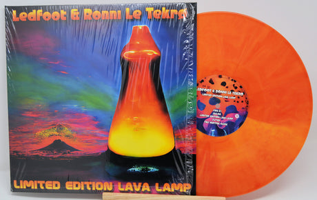 Front cover with lava lamp artwork and orange vinyl – Ledfoot & Ronni Le Tekrø Limited Edition Lava Lamp
