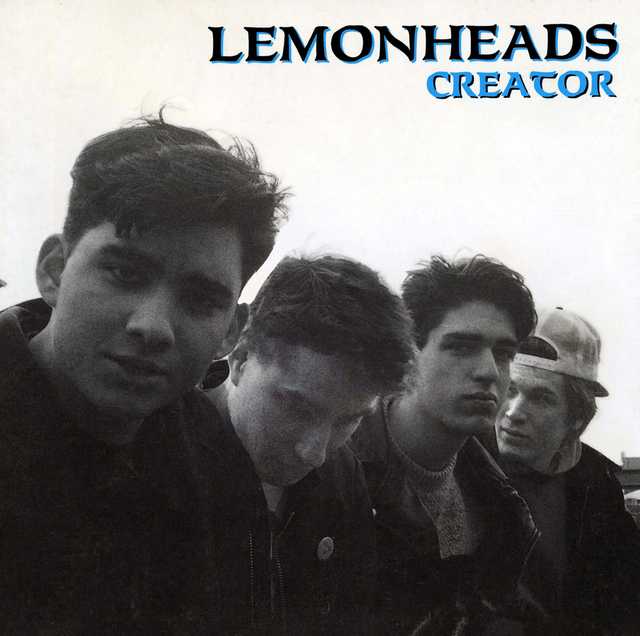 Black and white photo of four band members with 'Lemonheads' and 'Creator' text.