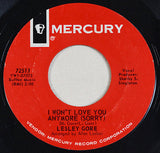 Close-up of Lesley Gore's 'I Won't Love You Anymore (Sorry)' Mercury 45 RPM record label