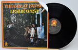 Vinyl record with cover featuring 'The Great Fats' by Leslie West on a white background