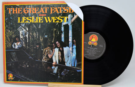 Vinyl record with cover featuring 'The Great Fats' by Leslie West on a white background