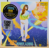 Vinyl record cover for Jenny Lewis' 'Just One of the Guys' featuring a colorful design and a person.
