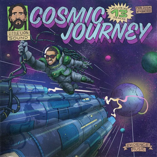Album cover for 'Cosmic Journey' by Little Lion Sound with an astronaut and space-themed design.