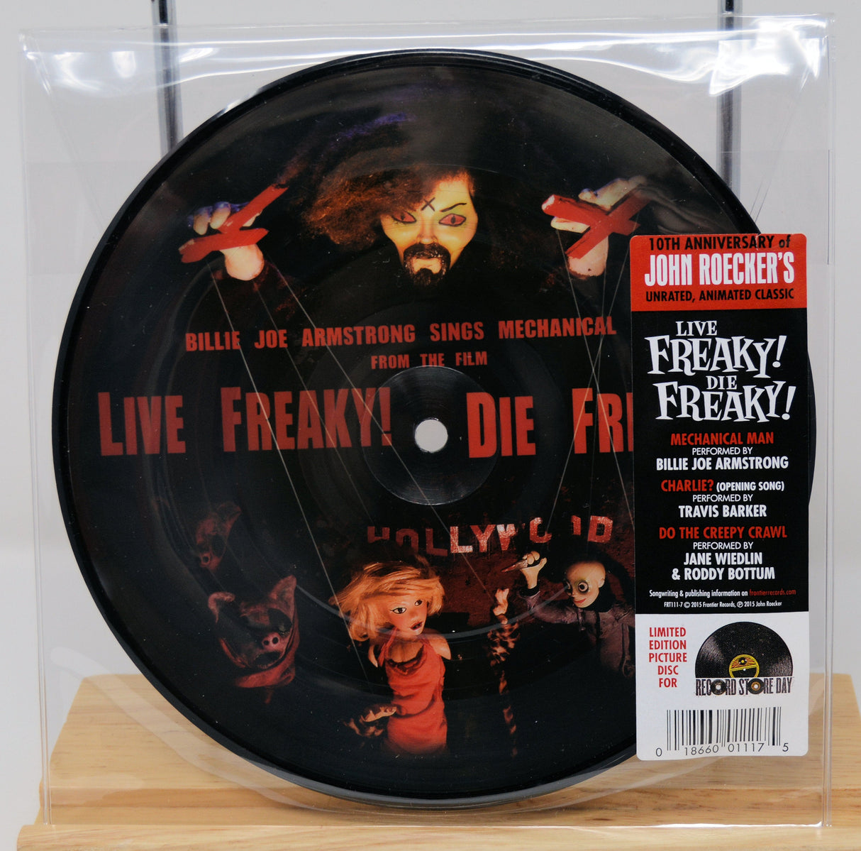 Live Freaky! Die Freaky! limited edition picture disc vinyl featuring cast and animated artwork