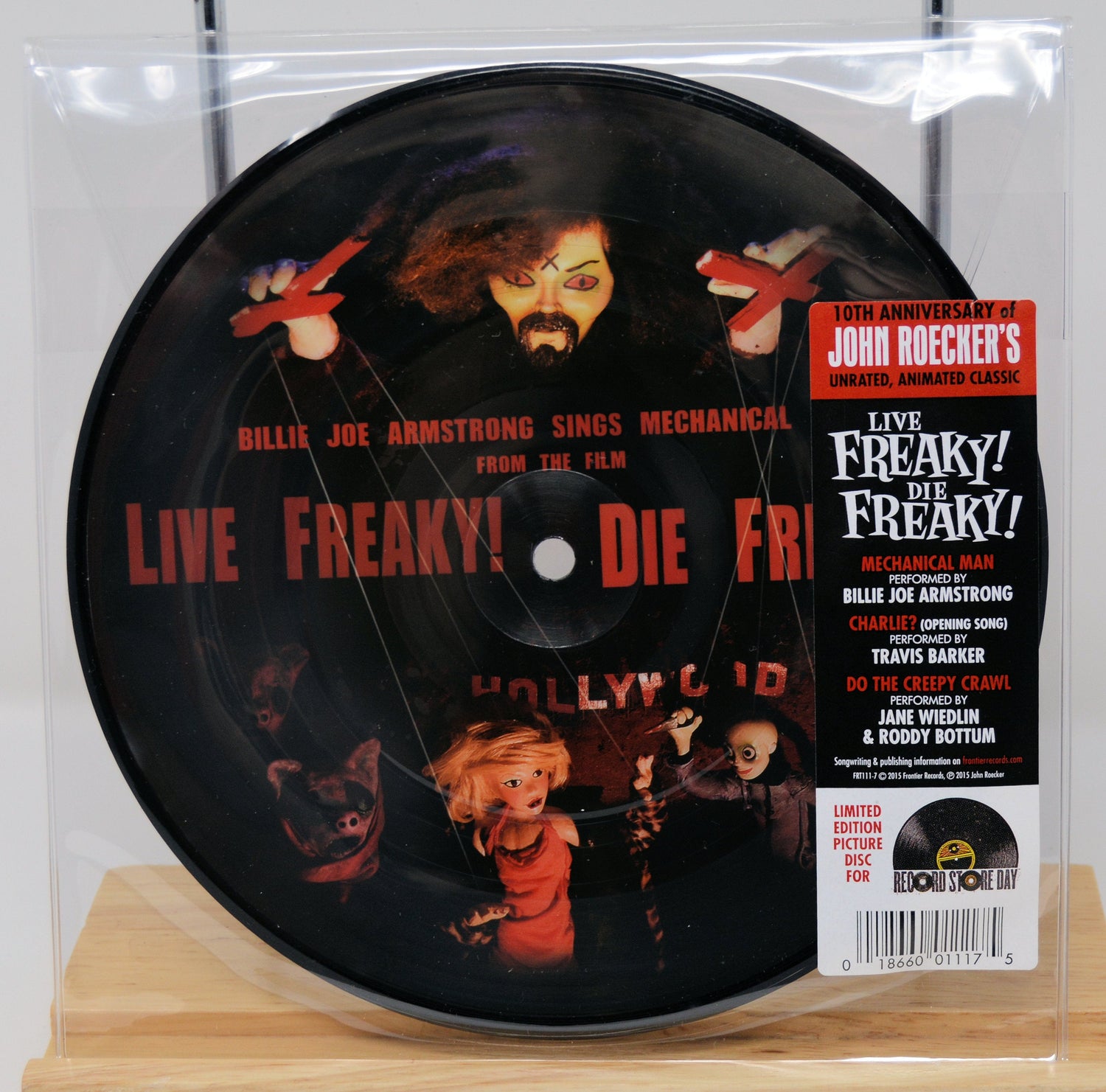 Live Freaky! Die Freaky! limited edition picture disc vinyl featuring cast and animated artwork