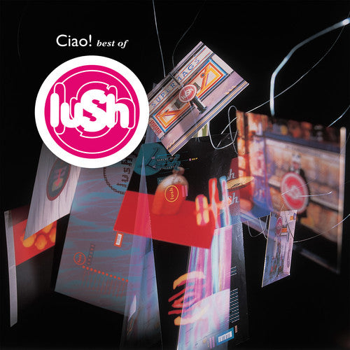 Collage of product packaging with a prominent 'lush' logo on a black background