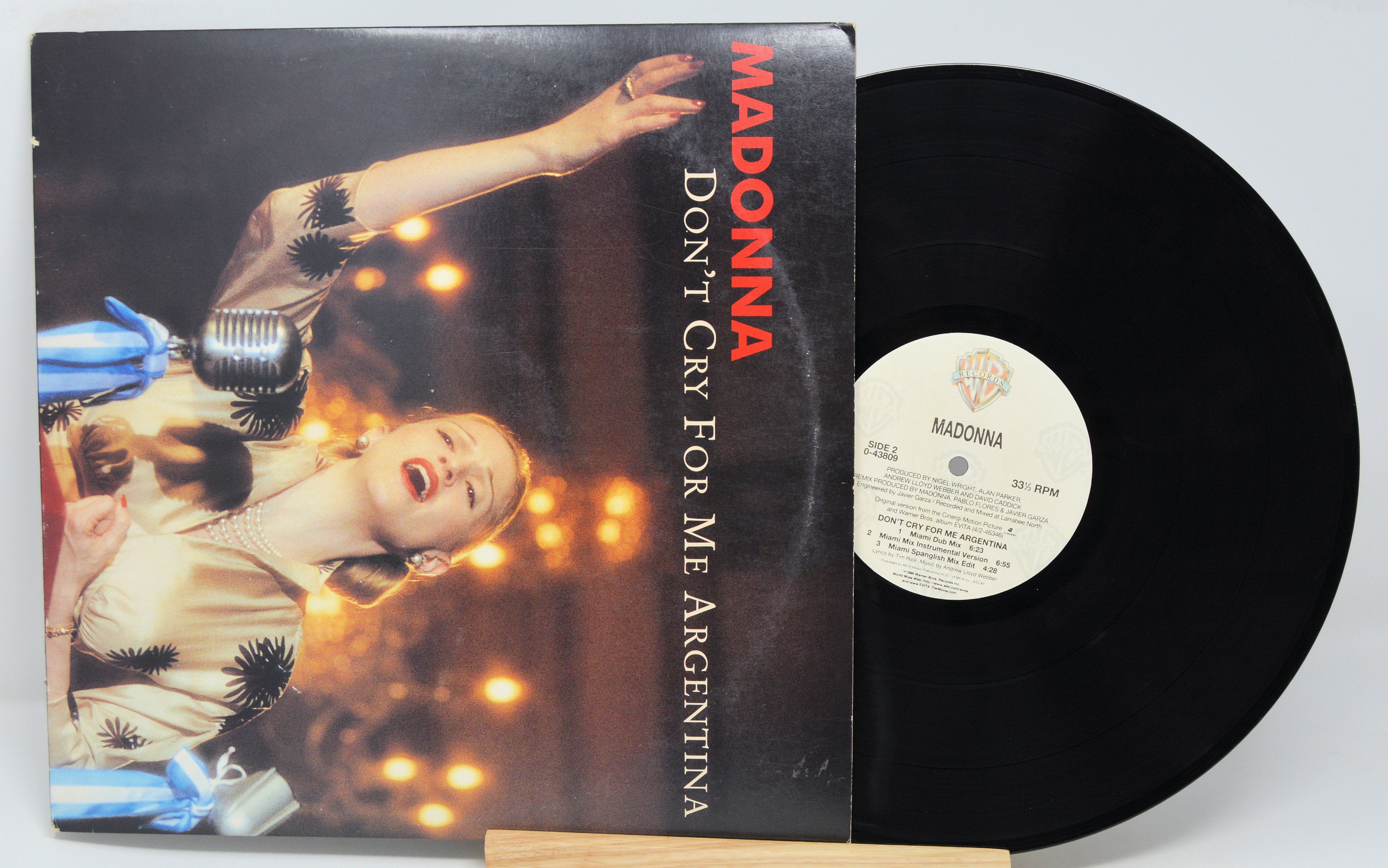 Madonna - Don't Cry For Me Argentina, Vinyl Record Album 12