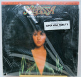 Melissa Manchester 'Melissa' vinyl record album cover, sealed in plastic shrink wrap with a 'Super High Fidelity' sticker, photographed flat against a white background.