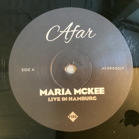 Close-up of Maria McKee Live in Hamburg vinyl record label, Side A from Afar Records