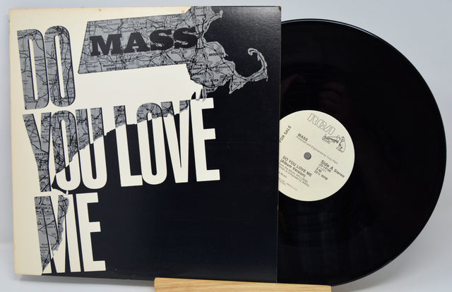 Vinyl record with cover featuring text and a map of Massachusetts