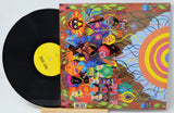 Vibrant psychedelic back cover and vinyl record of Massa Hypnos LP