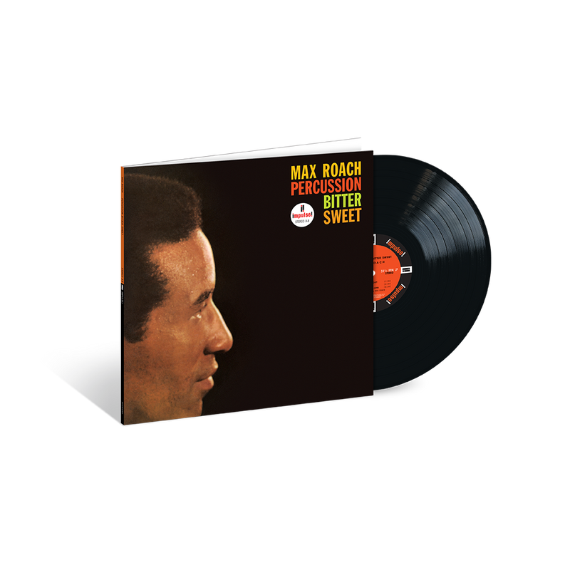 Max Roach Percussion Bitter Sweet vinyl record with album cover featuring side profile portrait