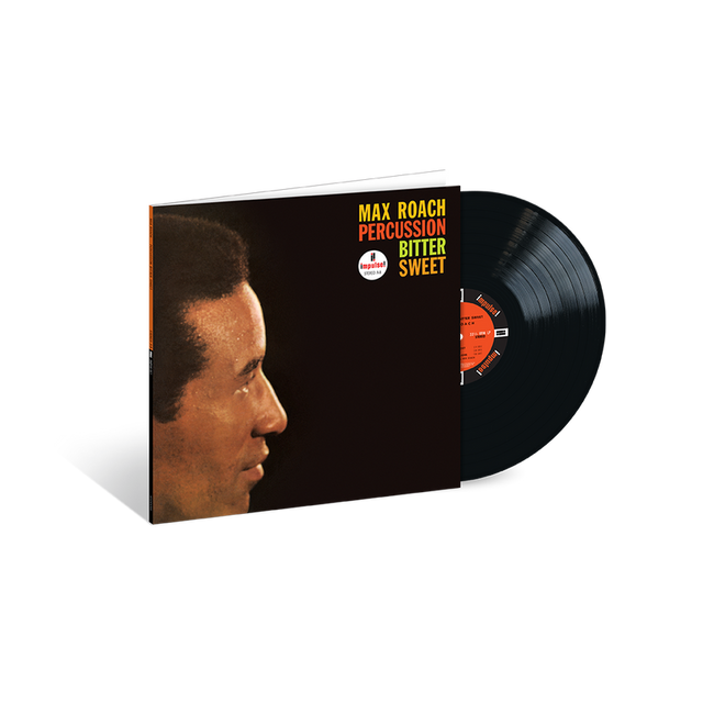 Max Roach Percussion Bitter Sweet vinyl record with album cover featuring side profile portrait