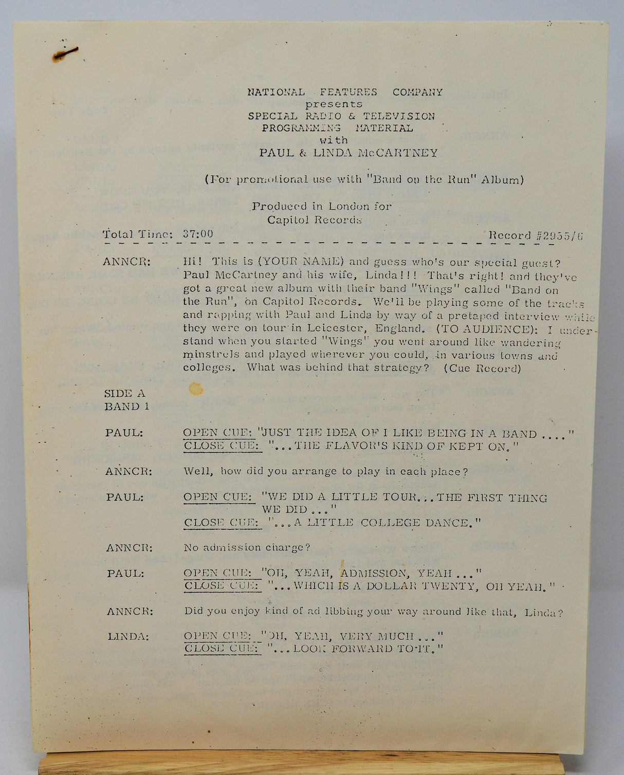 McCartney, Paul - Open-End Interview