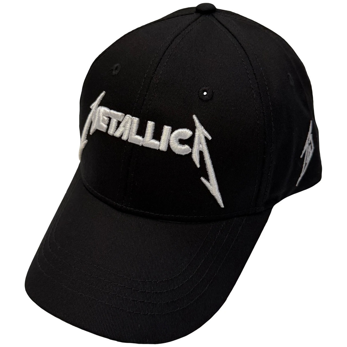 Black cap with Metallica logo on a white background