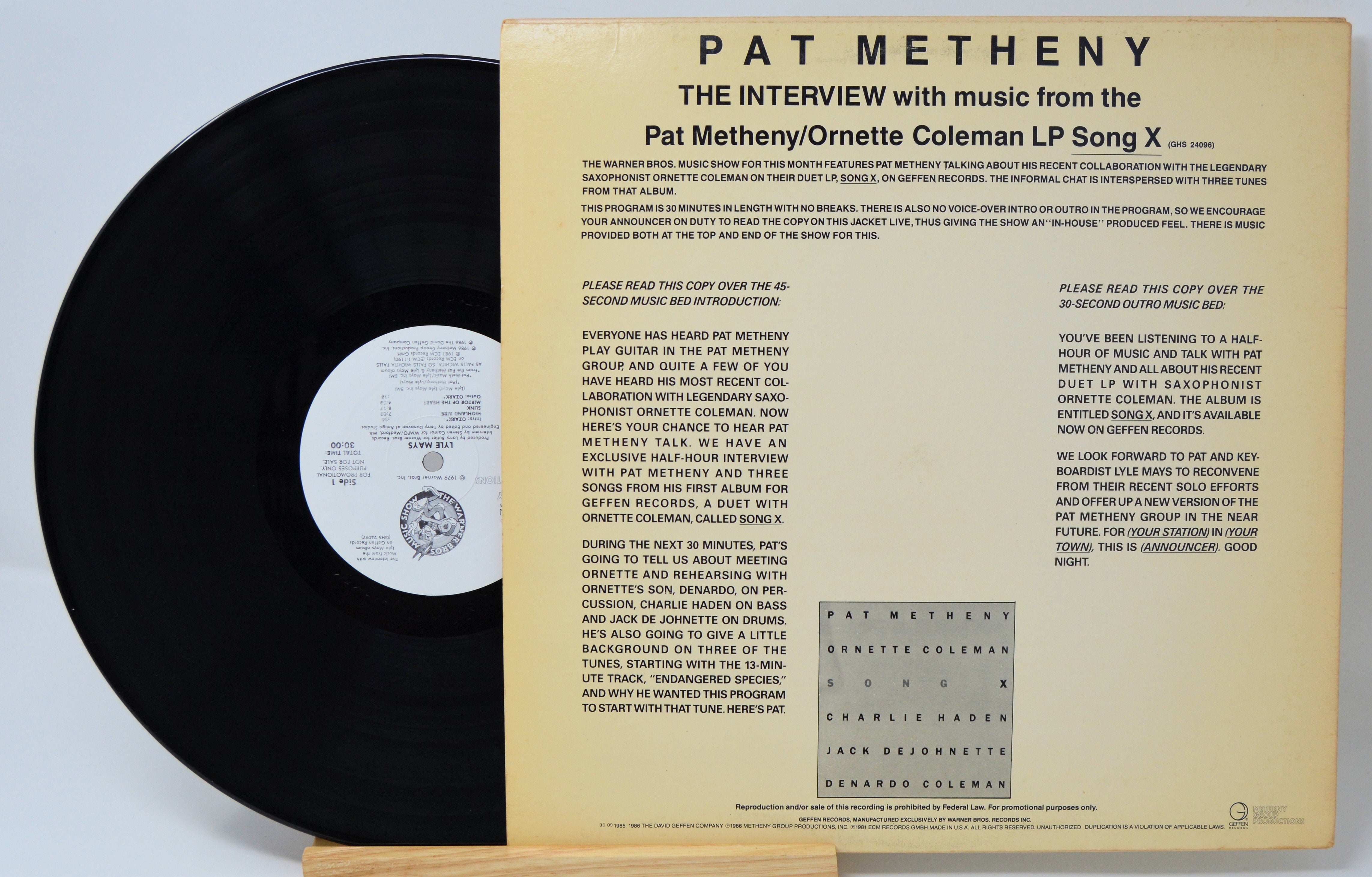 Lyle Mays / Pat Metheny Interview, Vinyl Record Album LP, Geffen