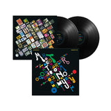 Metronomy Greatest Hits double vinyl set with colorful album cover and inner sleeve featuring graphic art
