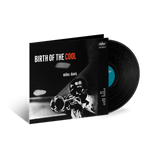 Vinyl record and cover titled 'Birth of the Cool' by Miles Davis on a white background