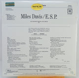 The back cover of a vinyl record sleeve for Miles Davis / E.S.P.
