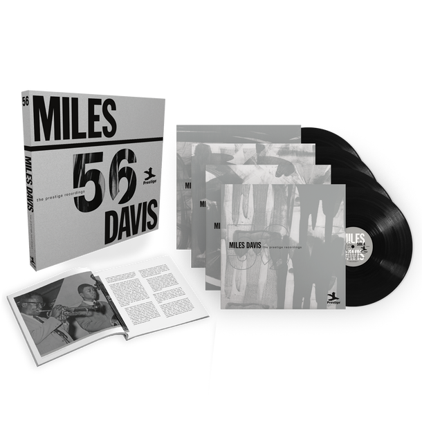 Miles Davis vinyl record set with cover and booklet on a white background