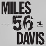 Album cover with 'Miles Davis 56' and 'Prestige' branding on a gray background