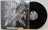 Vinyl record with 'Misfits Descending Angel' cover featuring a bat and skull design.
