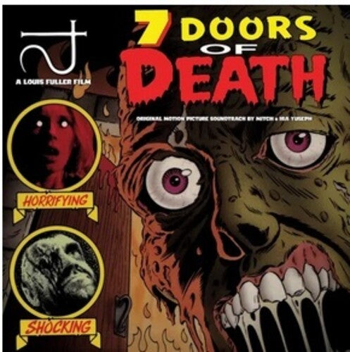 Mitch & Ira Yuspeth '7 Doors Of Death' Soundtrack cover of the vinyl record showing illustrations of scary monsters, YIKES!