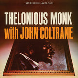 Album cover featuring Thelonious Monk and John Coltrane with a dark background and text.
