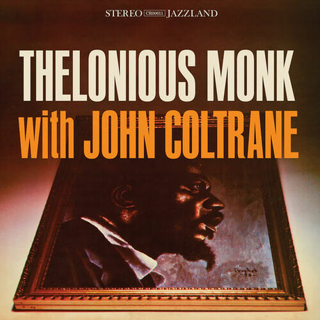 Album cover featuring Thelonious Monk and John Coltrane with a dark background and text.