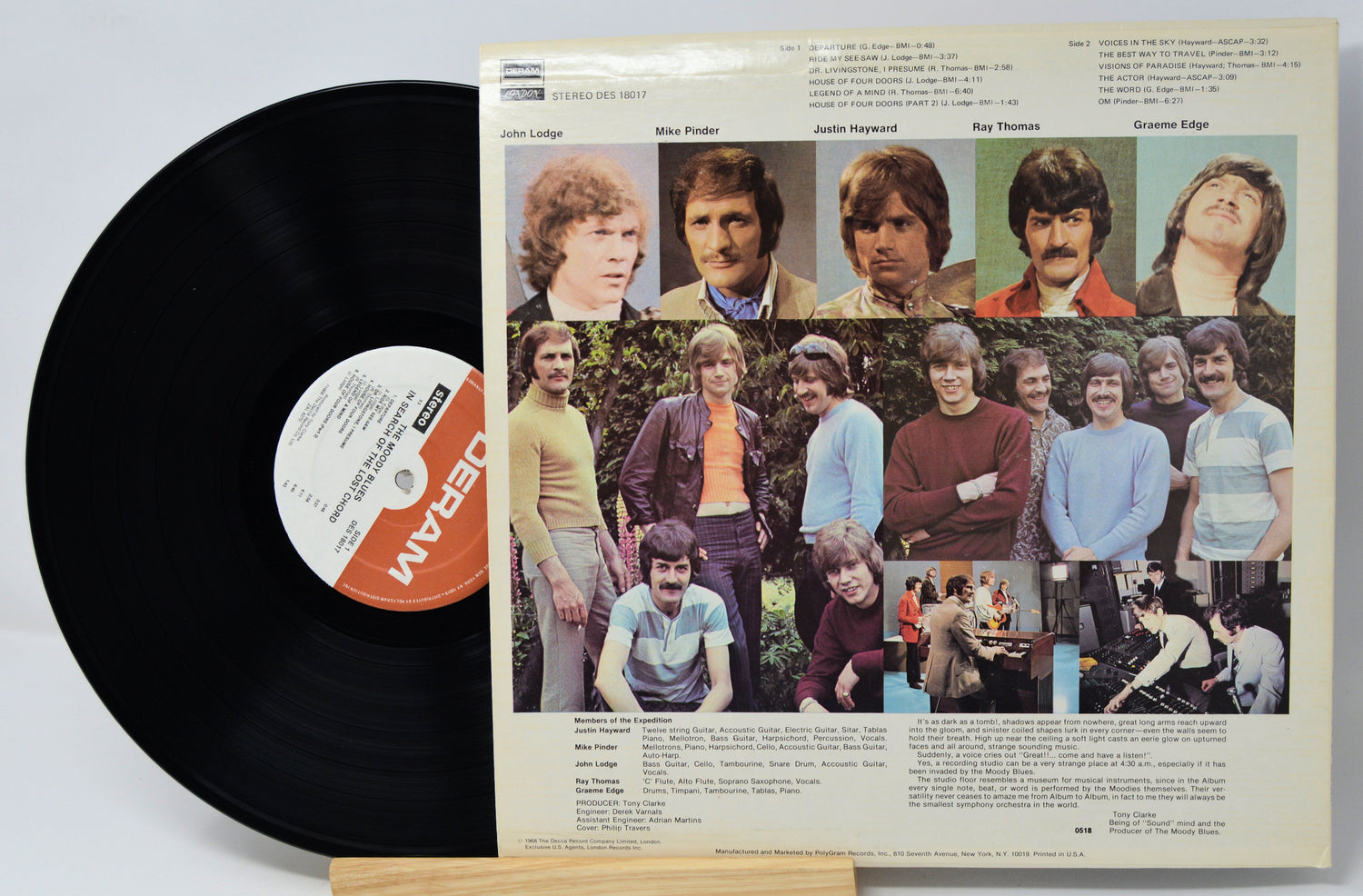 Vinyl record with a collage of people on the cover