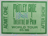 Motley Crue - Backstage Pass & Ticket 85-86