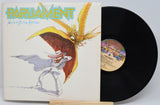 Front cover of Parliament Motor Booty Affair LP, featuring cartoon aquatic bird and funky character