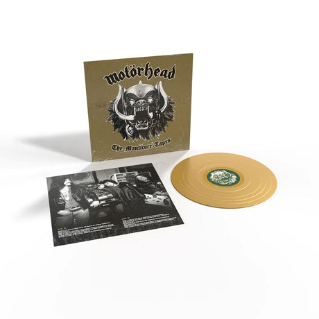 Motörhead The Manticore Tapes gold vinyl record set with cover, insert, and LP